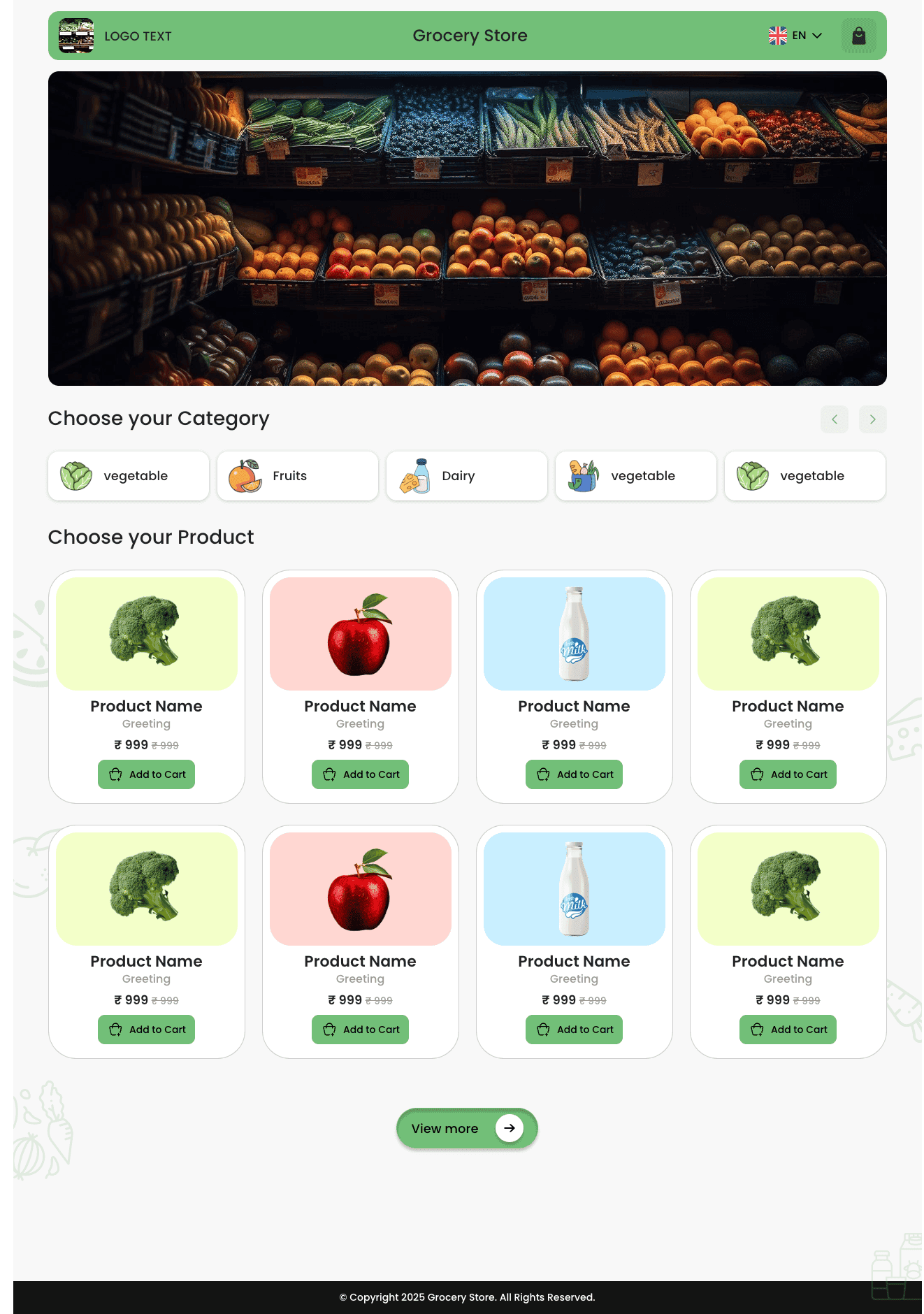 Grocery Store WhatsApp Store Template